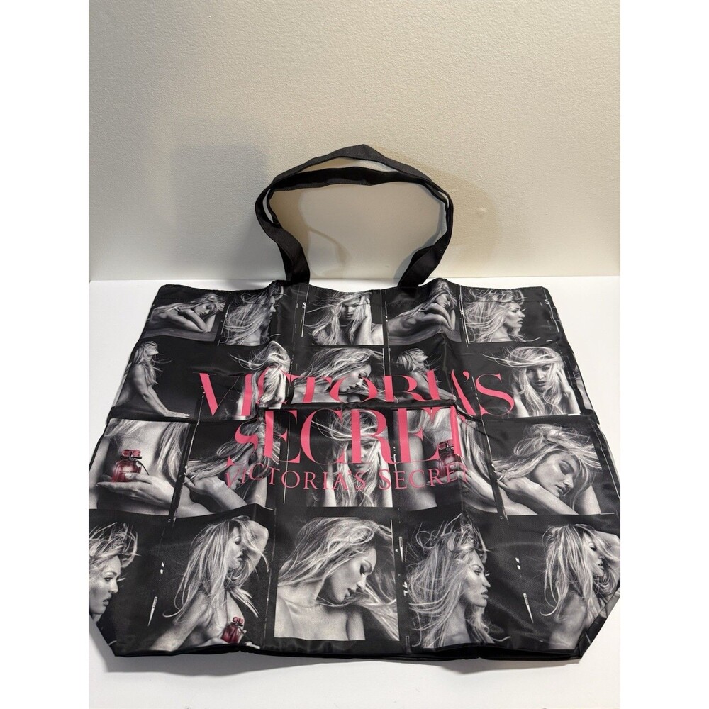 VICTORIA SECRET Bombshell Handbag Tote Weekender Bag Black & white New